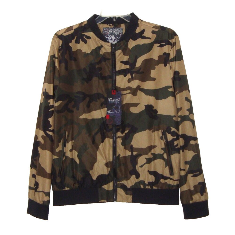 NWT Whispering Smith Men’s Jacket Camo Full Zip Lightweight